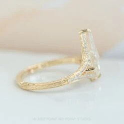 2.20 Carat Icy White Kite Diamond Engagement Ring, Engraved River Setting, 14K Yellow Gold -Point No Point Studio Store 20220630 20220630 SFS0041 e5123178 0f49 4bd8 bc8b 6e09f5aa93f5