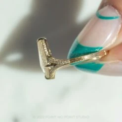 2.20 Carat Icy White Kite Diamond Engagement Ring, Engraved River Setting, 14K Yellow Gold -Point No Point Studio Store 20220630 20220630 SFS0115 b4e5aa58 1616 4f28 b750 185d8c41a3cb