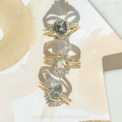 2.05 Carat Salt And Pepper Pear Diamond Engagement Ring, Juliette Setting, 14k Yellow Gold 14 2.05 Carat Salt And Pepper Pear Diamond Engagement Ring, Juliette Setting, 14k Yellow Gold -Point No Point Studio Store 20220714 SFS0070 1 f94e2119 ea32 4dec 9e70 44f61fd77917