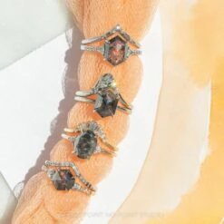 1.72 Carat Black Speckled Hexagon Diamond Engagement Ring, Eliza Setting, Platinum 14 1.72 Carat Black Speckled Hexagon Diamond Engagement Ring, Eliza Setting, Platinum -Point No Point Studio Store 20220714 SFS0080 eb45bf20 8b4b 4657 96ff 38c6ef4a994a