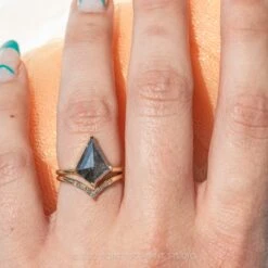 1.88 Carat Black Speckled Kite Diamond Engagement Ring, Charlize Setting, 14k Yellow Gold 17 1.88 Carat Black Speckled Kite Diamond Engagement Ring, Charlize Setting, 14k Yellow Gold -Point No Point Studio Store 20220714 SFS0103 91e2c870 18c5 480d 86a5 cfaea75bbd68