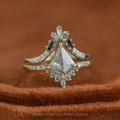 Baguette Diamond Wedding Band, Wren Setting, 14K Yellow Gold -Point No Point Studio Store 20220901 SFS0103