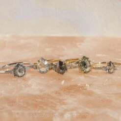 1.82 Carat Icy Grey Pear Diamond Engagement Ring, Eliza Setting, 14K Yellow Gold -Point No Point Studio Store 20220908 SFS0174 4d3eb538 38a3 4b5c b4fb b7941675467a