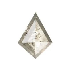 2.80 Carat Salt And Pepper Rose Cut Kite Diamond