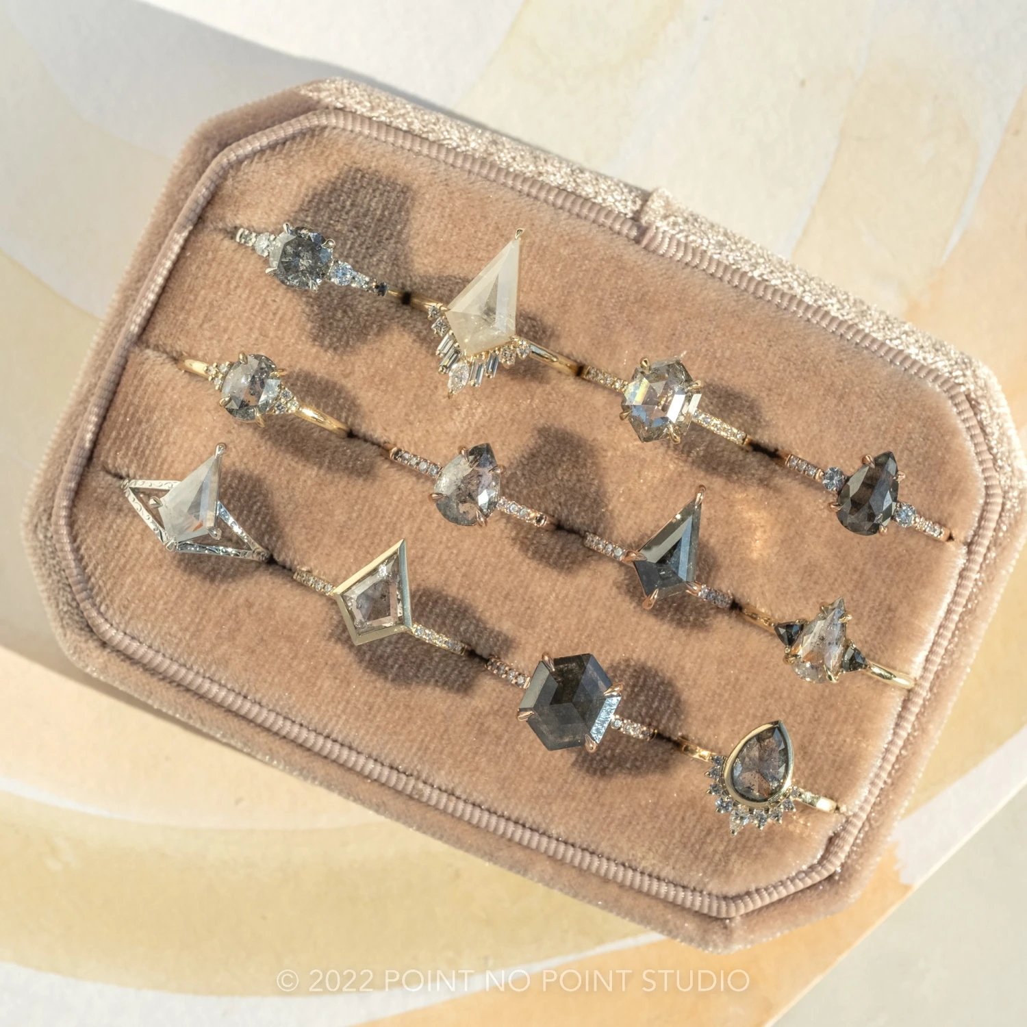 1.23 Carat Orange Salt And Pepper Pear Diamond Engagement Ring, Zoe Setting, 14k Yellow Gold 3 1.23 Carat Orange Salt And Pepper Pear Diamond Engagement Ring, Zoe Setting, 14k Yellow Gold - Image 3