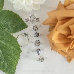 1.40 Carat Salt And Pepper Emerald Diamond Engagement Ring, Eliza Setting, 14K White Gold 9 1.40 Carat Salt And Pepper Emerald Diamond Engagement Ring, Eliza Setting, 14K White Gold -Point No Point Studio Store 20221027 SFS0079 0363a9bb c190 4dea 8c1a 200ca5fba963