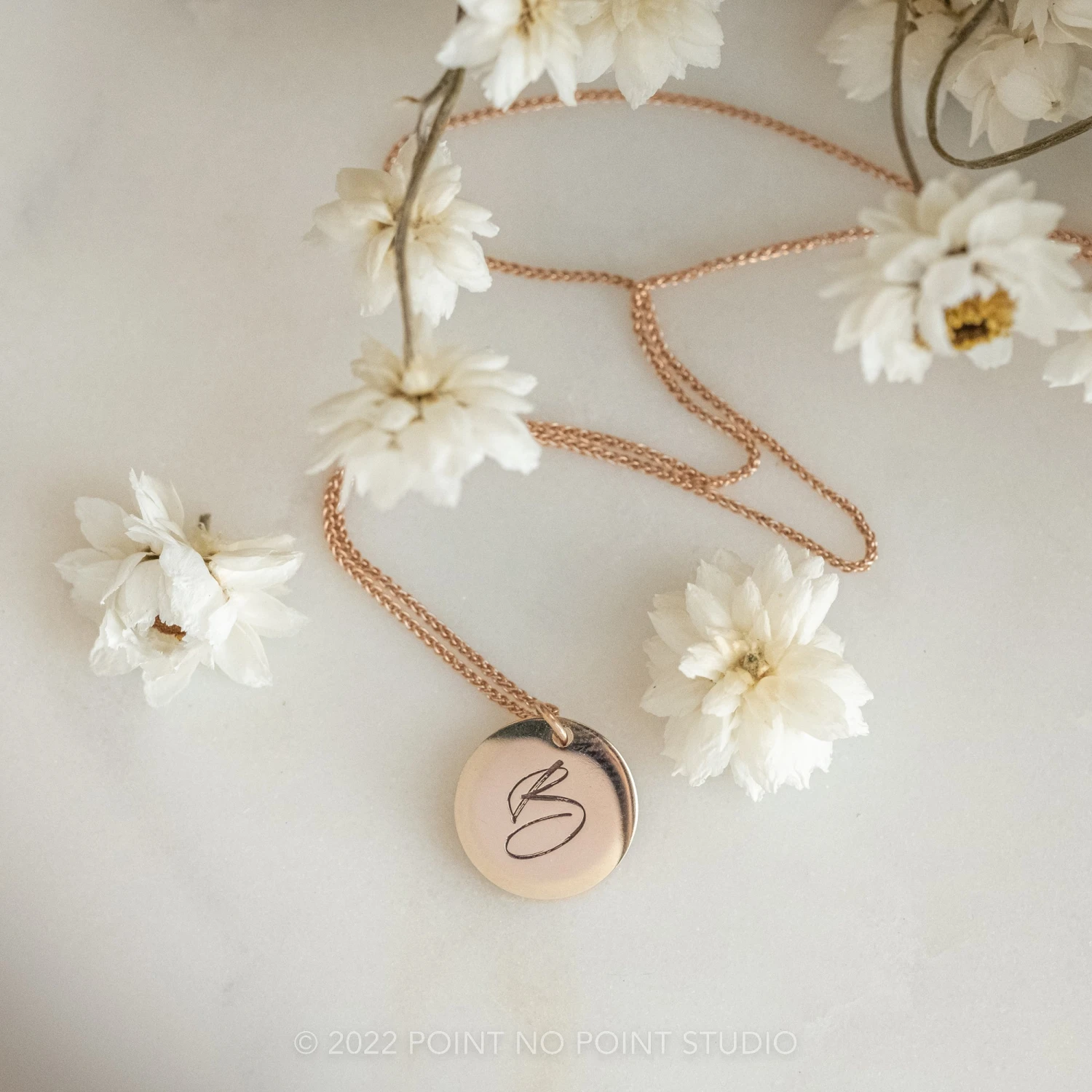 14k Gold Engraved Phoenix Single Initial Large Round Charm 3 14k Gold Engraved Phoenix Single Initial Large Round Charm - Image 3