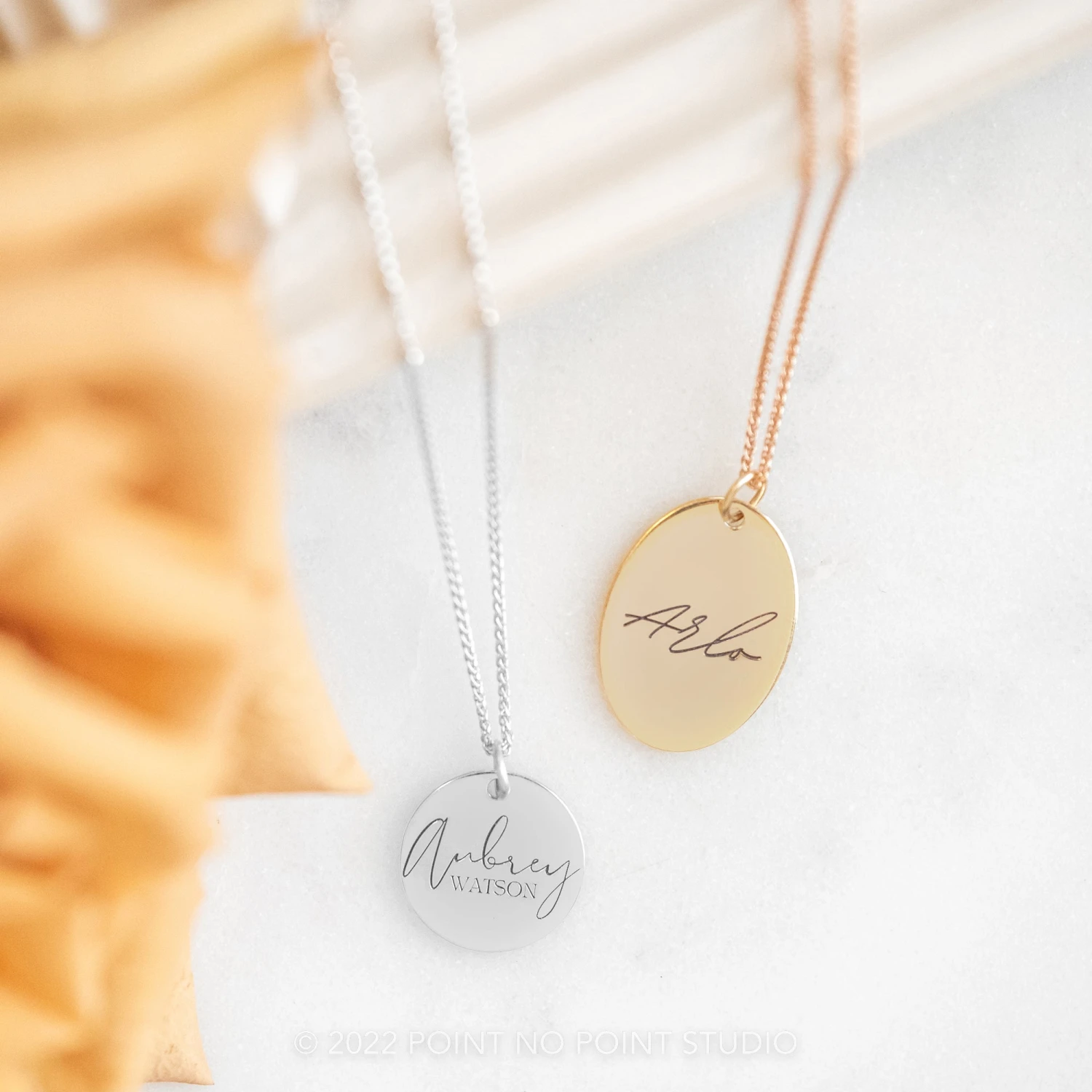 14k Gold Engraved Loa Large Round Charm 3 14k Gold Engraved Loa Large Round Charm - Image 3