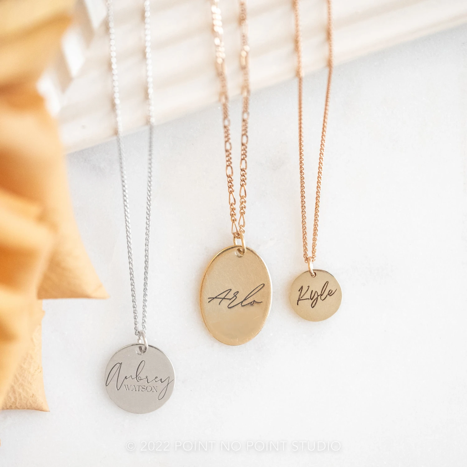 14k Gold Engraved Loa Large Round Charm 2 14k Gold Engraved Loa Large Round Charm - Image 2