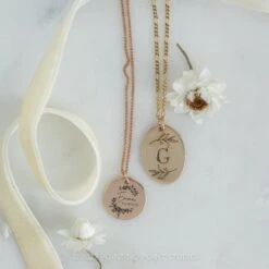 14k Gold Engraved Viero Large Round Charm -Point No Point Studio Store 20221027 SFS0104