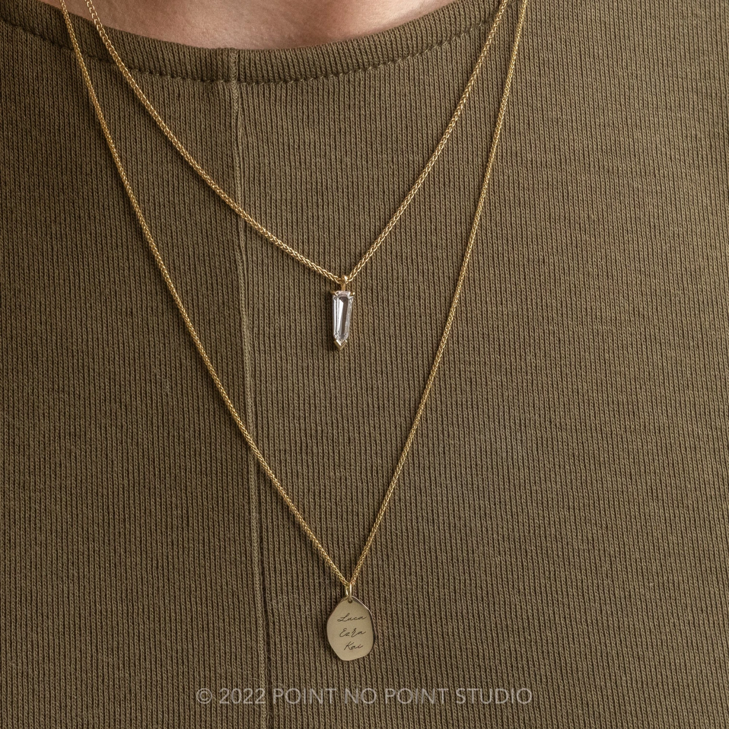 14k Gold Engraved Oriole Large Organic Unique Charm 5 14k Gold Engraved Oriole Large Organic Unique Charm - Image 5