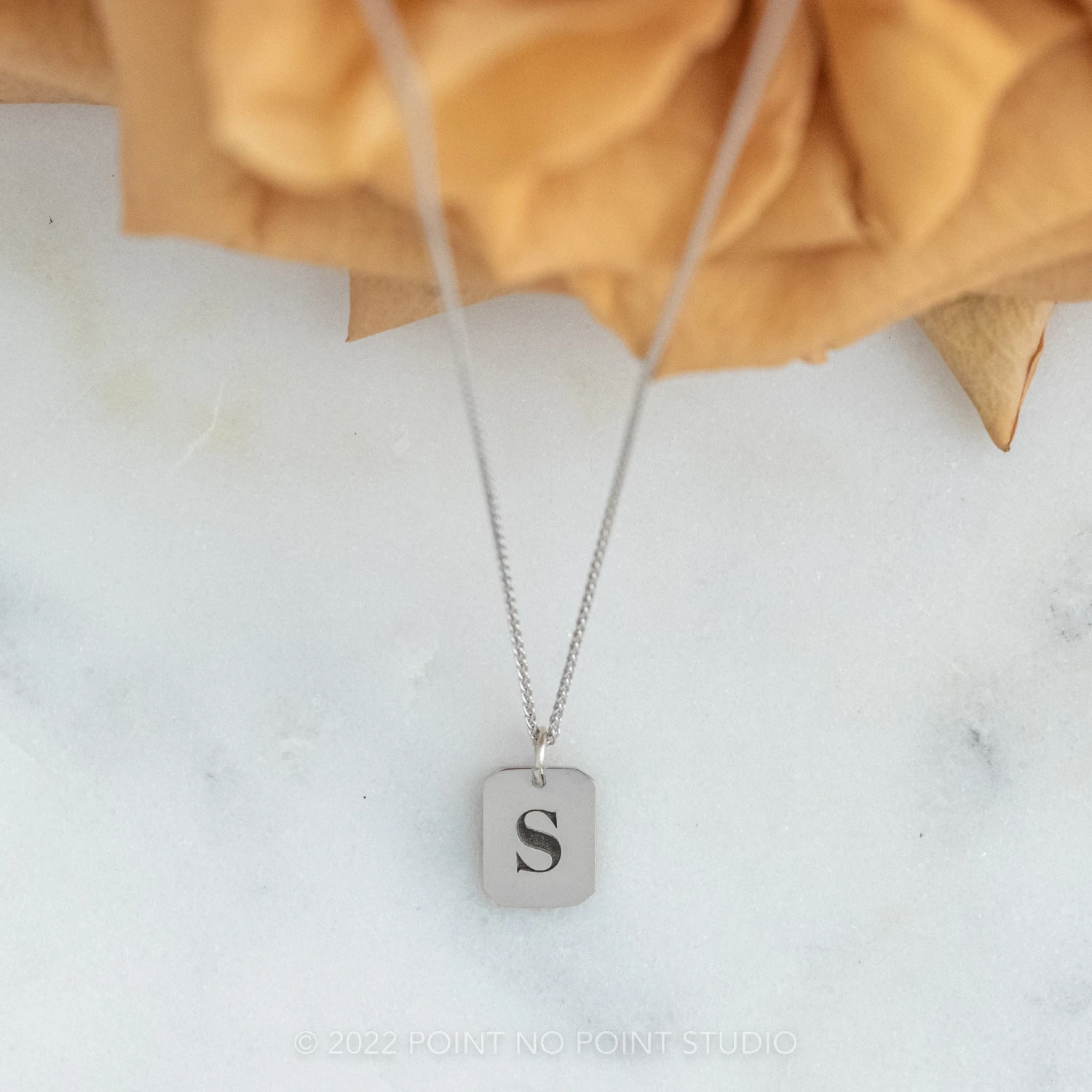 14k Gold Engraved Alouette Single Initial Emerald Unique Charm 2 14k Gold Engraved Alouette Single Initial Emerald Unique Charm - Image 2