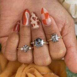 2.56 Carat Black Hexagon Diamond Engagement Ring, Ombre Jules Setting, 14k Yellow Gold 14 2.56 Carat Black Hexagon Diamond Engagement Ring, Ombre Jules Setting, 14k Yellow Gold -Point No Point Studio Store 20221027 SFS0174 95dd4541 74bb 4442 ad28 751d8c5e4d76