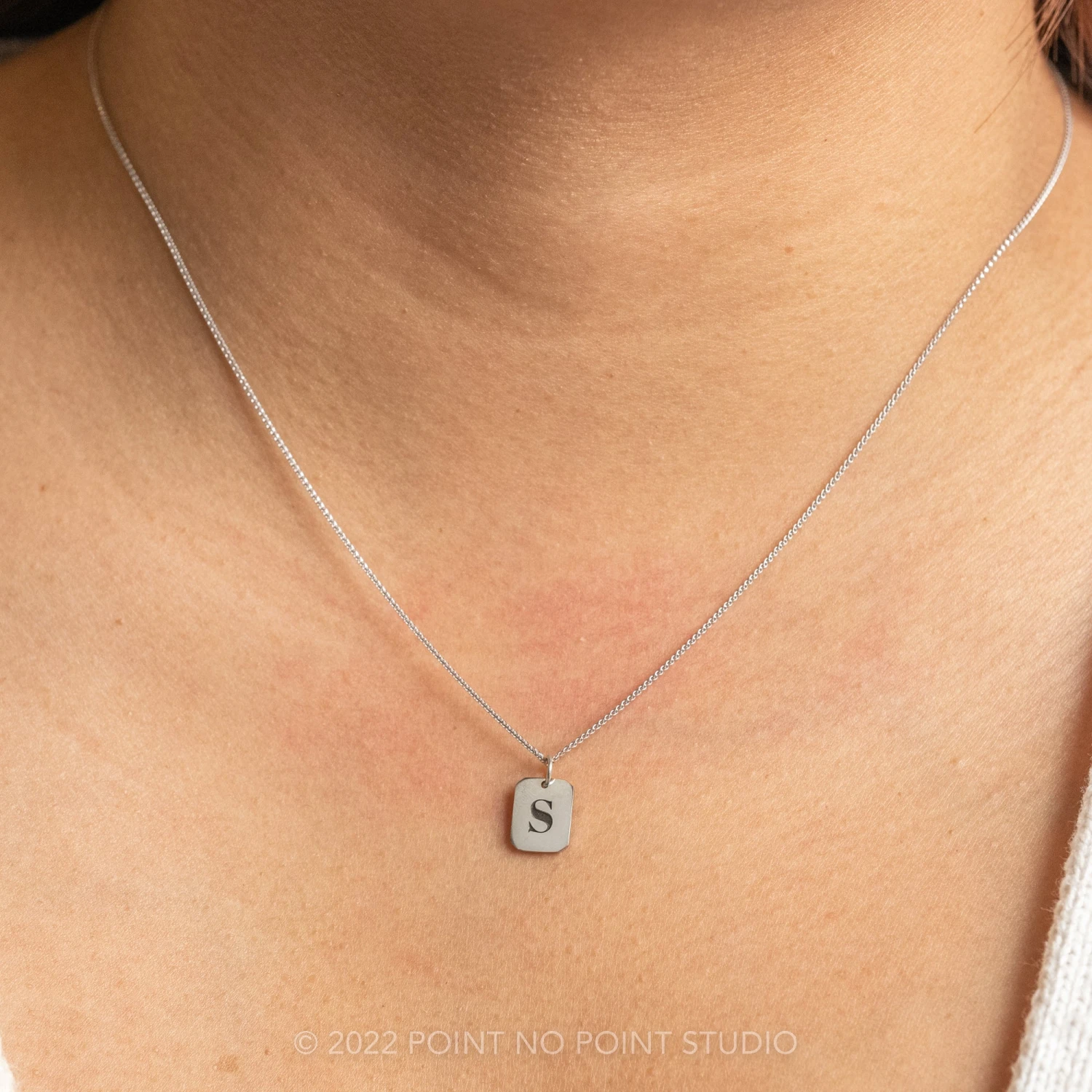 14k Gold Engraved Alouette Single Initial Emerald Unique Charm 4 14k Gold Engraved Alouette Single Initial Emerald Unique Charm - Image 4