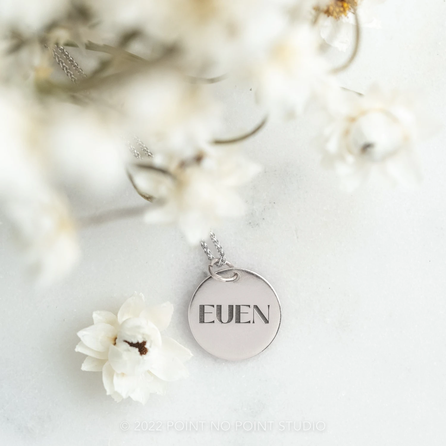 14k Gold Engraved Altair Large Round Charm 1 14k Gold Engraved Altair Large Round Charm