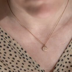 14k Gold Engraved Viero Single Initial & Birthstone Small Organic Unique Charm 15 14k Gold Engraved Viero Single Initial & Birthstone Small Organic Unique Charm -Point No Point Studio Store 20221102 SFS0113