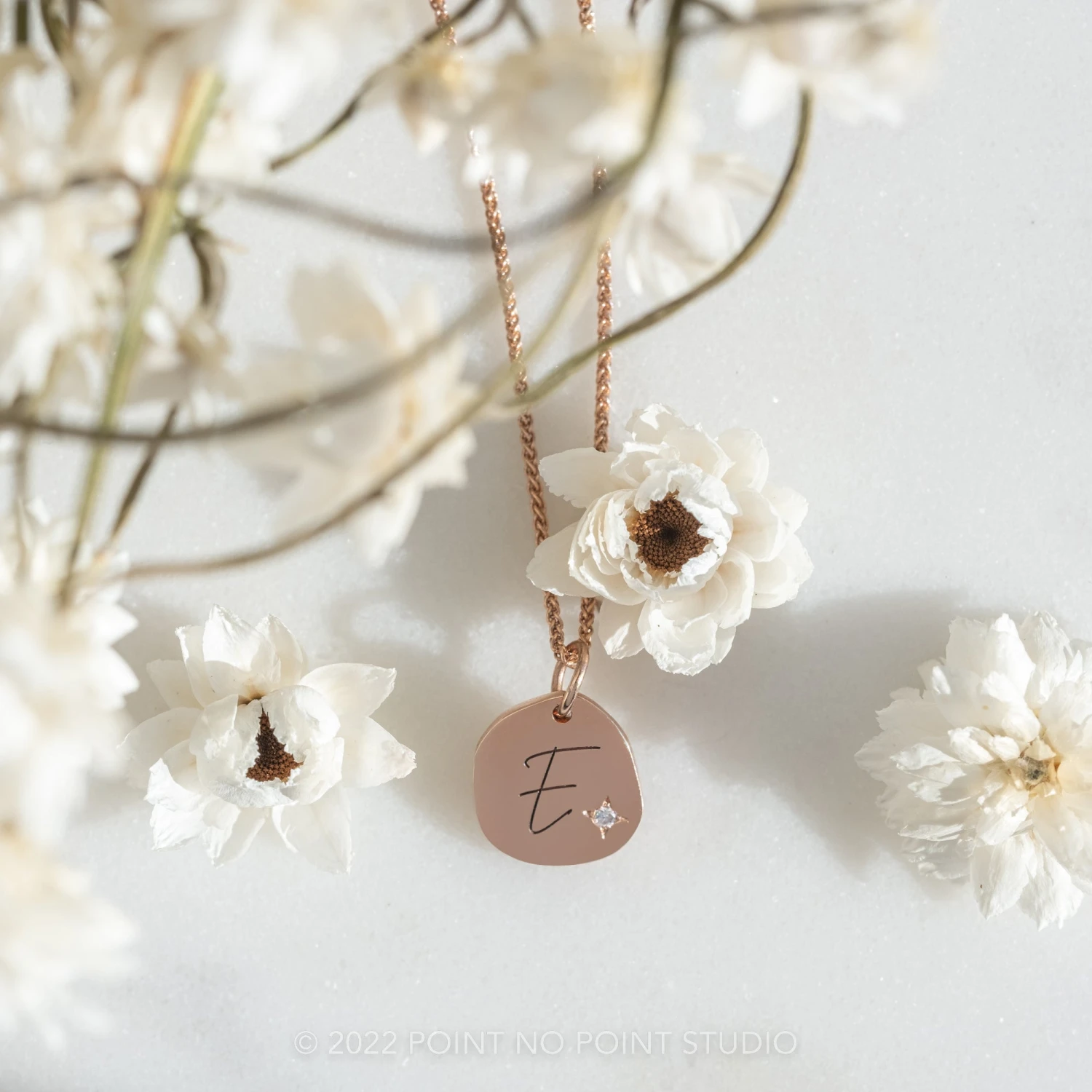 14k Gold Engraved Viero Single Initial & Birthstone Small Organic Unique Charm 2 14k Gold Engraved Viero Single Initial & Birthstone Small Organic Unique Charm - Image 2