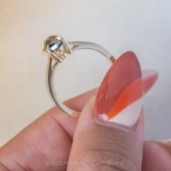 1.04 Carat Salt And Pepper Hexagon Diamond Engagement Ring, Lark Setting, 14K Yellow Gold 12 1.04 Carat Salt And Pepper Hexagon Diamond Engagement Ring, Lark Setting, 14K Yellow Gold -Point No Point Studio Store 20221102 SFS0199