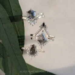 1.30 Carat Salt And Pepper Hexagon Diamond Engagement Ring, Mauve Setting, Platinum 16 1.30 Carat Salt And Pepper Hexagon Diamond Engagement Ring, Mauve Setting, Platinum -Point No Point Studio Store 20221114 SFS0036 3696d80d e3d6 4443 b16c 50373cfe3219