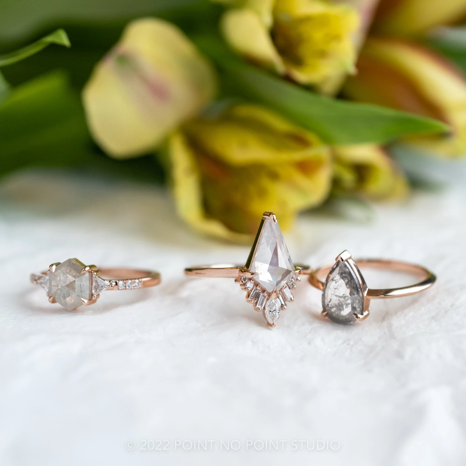 1.92 Carat Fancy White Kite Diamond Engagement Ring, Wren Setting, 14K Rose Gold 5 1.92 Carat Fancy White Kite Diamond Engagement Ring, Wren Setting, 14K Rose Gold - Image 5