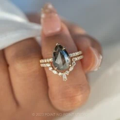 2.48 Carat Black Speckled Pear Diamond Engagement Ring, Jules Setting,14k Yellow Gold 20 2.48 Carat Black Speckled Pear Diamond Engagement Ring, Jules Setting,14k Yellow Gold -Point No Point Studio Store 20230119 SFS0161 05e4c294 36bd 4414 9f76 1e603d35c6ab
