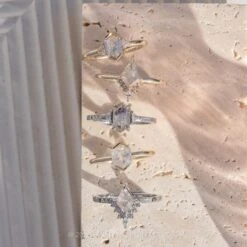 1.41 Carat Icy White Hexagon Diamond Engagement Ring, Charlize Setting, 14k Yellow Gold 10 1.41 Carat Icy White Hexagon Diamond Engagement Ring, Charlize Setting, 14k Yellow Gold -Point No Point Studio Store 20230208 SFS0110 0667ff46 01c8 4c81 9434 21db775fb64e