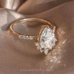 2.48 Carat Pear Moissanite Engagement Ring, Kanara Setting, 14K Yellow Gold 23 2.48 Carat Pear Moissanite Engagement Ring, Kanara Setting, 14K Yellow Gold -Point No Point Studio Store 20230316 SFS0069 ce8c2ac3 6363 4d9f ad9d 373188aa752c