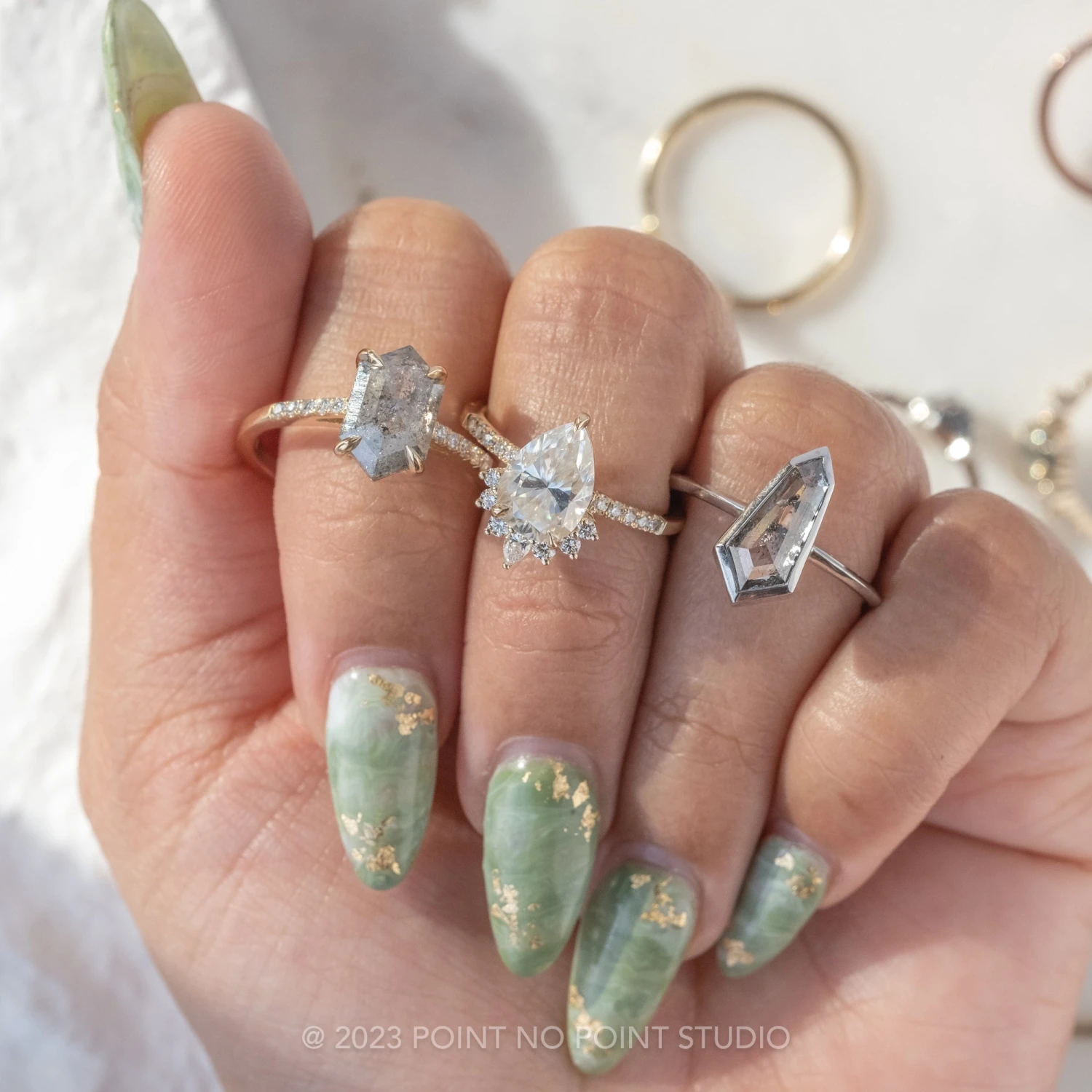 2.48 Carat Pear Moissanite Engagement Ring, Kanara Setting, 14K Yellow Gold 12 2.48 Carat Pear Moissanite Engagement Ring, Kanara Setting, 14K Yellow Gold - Image 12