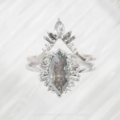 1.99 Carat Salt And Pepper Marquise Diamond Engagement Ring, Olive Setting, Platinum 16 1.99 Carat Salt And Pepper Marquise Diamond Engagement Ring, Olive Setting, Platinum -Point No Point Studio Store 20230330 SFS0110 927d76af 9cb6 46dd a159 d4bf6007cc3a