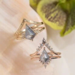 1.35 Carat Salt And Pepper Kite Diamond Engagement Ring, Ava Setting, 14K Rose Gold 9 1.35 Carat Salt And Pepper Kite Diamond Engagement Ring, Ava Setting, 14K Rose Gold -Point No Point Studio Store 20230407 SFS0079 2ba66189 63e1 41bd 8e8f c0934e3f4a58