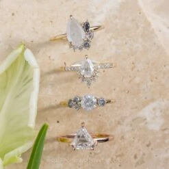 1.26 Carat Icy White Pear Diamond Engagement Ring, Avaline Setting, 14K Yellow Gold -Point No Point Studio Store 20230413 SFS0059 662d86df fde3 42fd bef4 7814a8244895