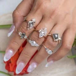 2.34 Carat Icy Grey Pear Diamond Engagement Ring, Wren Setting, 14K Rose Gold -Point No Point Studio Store 20230420 SFS0212 c9428591 e025 4dca ba72 adac0e1f2cc8