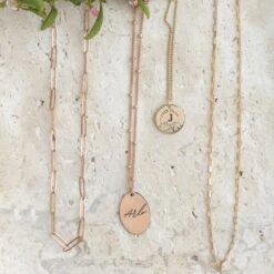 2.6mm Elongated Link, 18" Chain Necklace, 14k Rose Gold 5 2.6mm Elongated Link, 18" Chain Necklace, 14k Rose Gold -Point No Point Studio Store 20230422 SFS0258