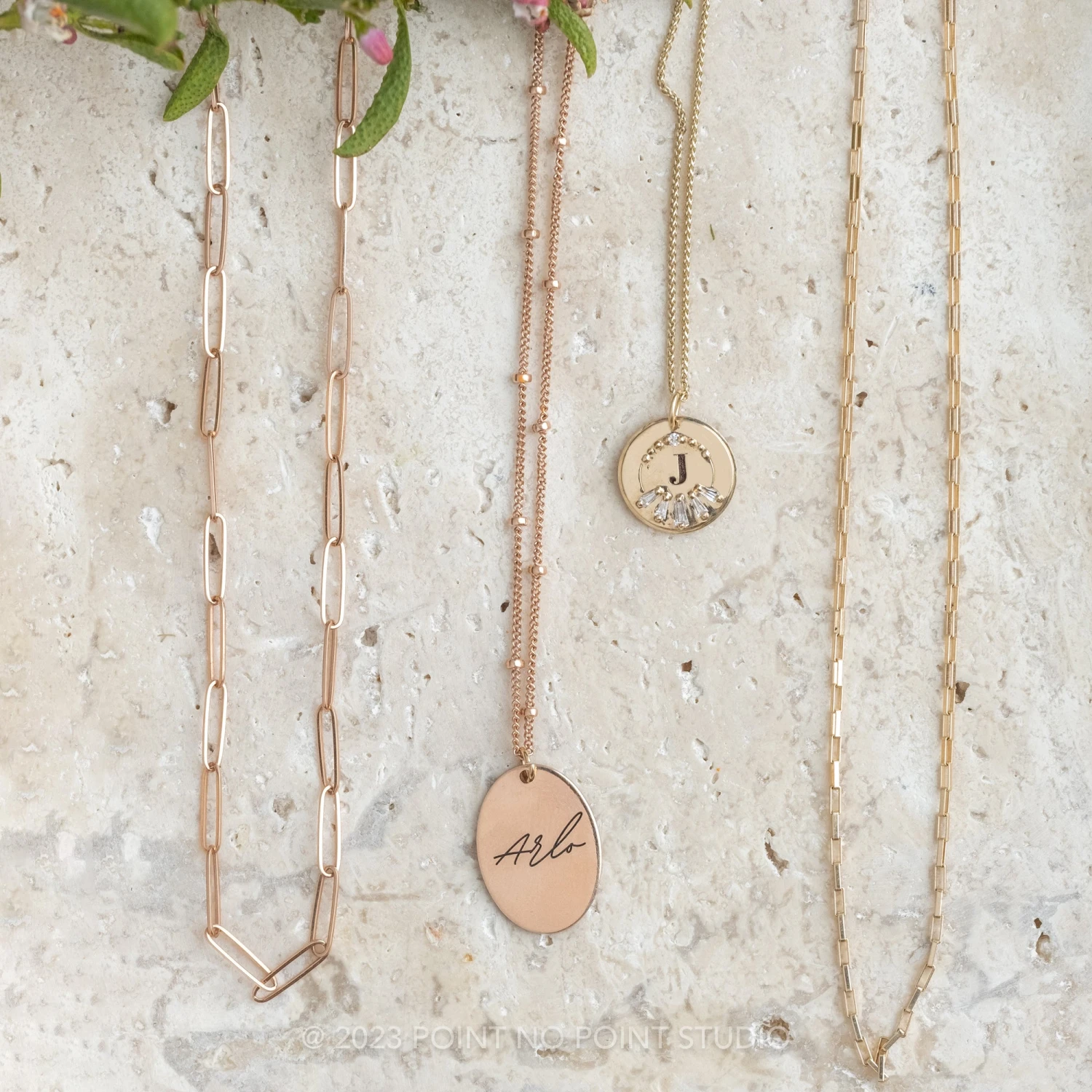 2.6mm Elongated Link, 18" Chain Necklace, 14k Rose Gold 3 2.6mm Elongated Link, 18" Chain Necklace, 14k Rose Gold - Image 3