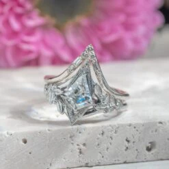 1.07 Carat Kite Moissanite Engagement Ring, Thistle Setting, Platinum 10 1.07 Carat Kite Moissanite Engagement Ring, Thistle Setting, Platinum -Point No Point Studio Store 20230511 SFS0086 672da600 1ac2 4f96 ba69 4fd153aade13