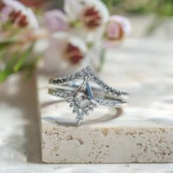 .77 Carat Salt And Pepper Kite Diamond Engagement Ring, Avaline Setting, Platinum 11 .77 Carat Salt And Pepper Kite Diamond Engagement Ring, Avaline Setting, Platinum -Point No Point Studio Store 20230511 SFS0091 5c08df6a 51e0 407b 8e4e d3ba4bc5431f