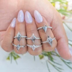 .77 Carat Salt And Pepper Kite Diamond Engagement Ring, Avaline Setting, Platinum 10 .77 Carat Salt And Pepper Kite Diamond Engagement Ring, Avaline Setting, Platinum -Point No Point Studio Store 20230511 SFS0151 810e6298 d3ba 4790 a0a1 8b68b907082e