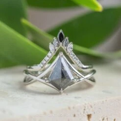 1.36 Carat Black Speckled Diamond Engagement Ring, Woven Split Shank Jane Setting, Platinum 8 1.36 Carat Black Speckled Diamond Engagement Ring, Woven Split Shank Jane Setting, Platinum -Point No Point Studio Store 20230523 SFS0026 4717a3b4 18e3 482c 8a42 a20f80904289