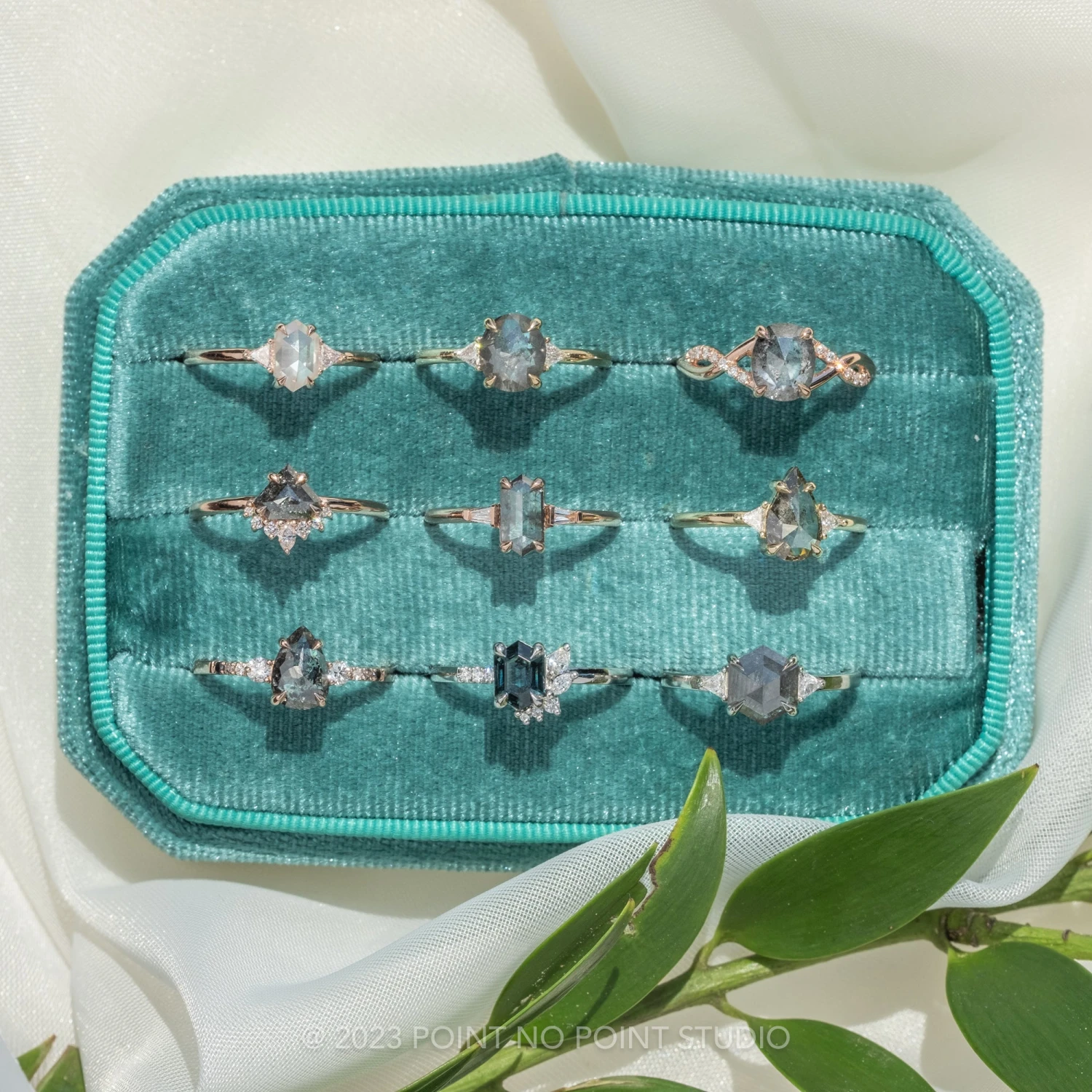 .65 Carat Black Shield Diamond Engagement Ring, Ava Setting, 14K Rose Gold 4 .65 Carat Black Shield Diamond Engagement Ring, Ava Setting, 14K Rose Gold - Image 4