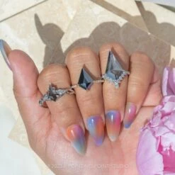 1.40 Carat Opaque Black Kite Diamond Engagement Ring, Juliette Setting, 14K Yellow Gold 15 1.40 Carat Opaque Black Kite Diamond Engagement Ring, Juliette Setting, 14K Yellow Gold -Point No Point Studio Store 20230608 SFS0068