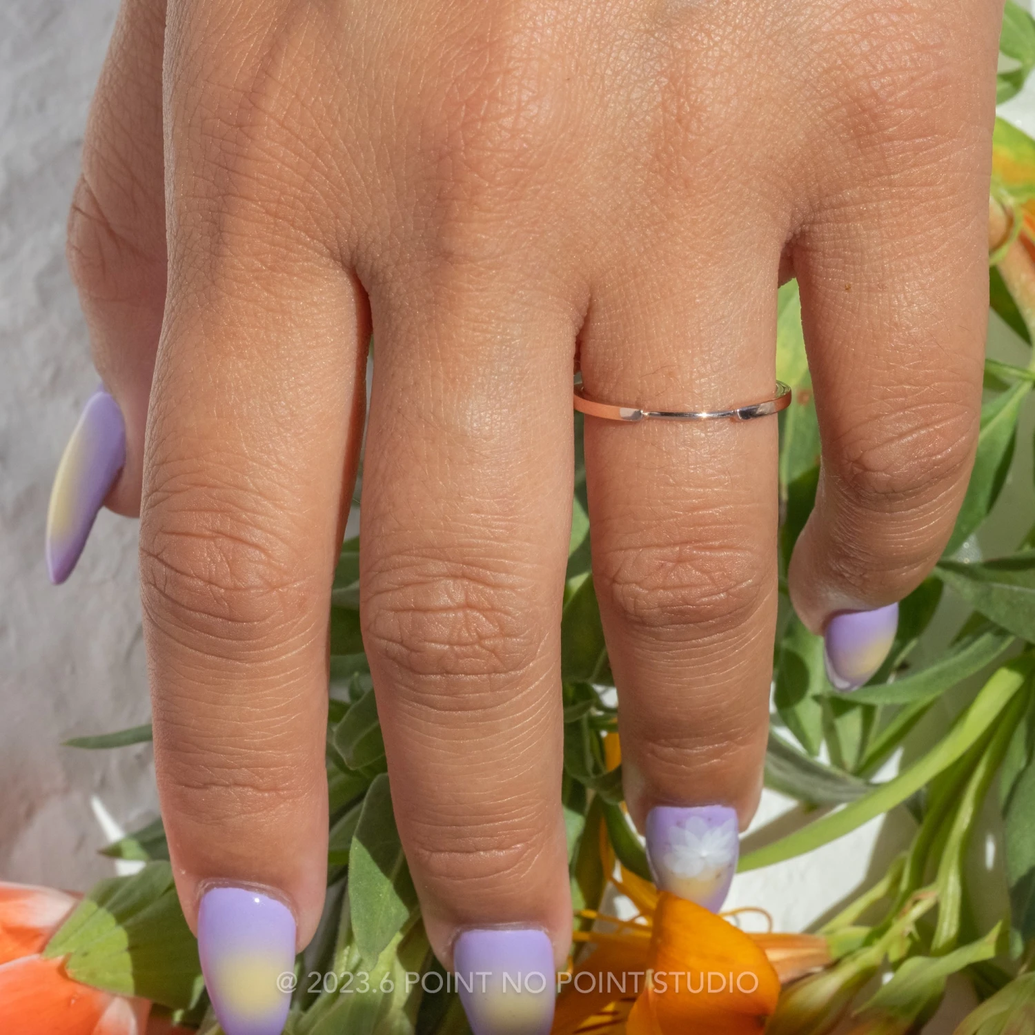 Harper Cuff Wedding Band, 14k Rose Gold 2 Harper Cuff Wedding Band, 14k Rose Gold - Image 2