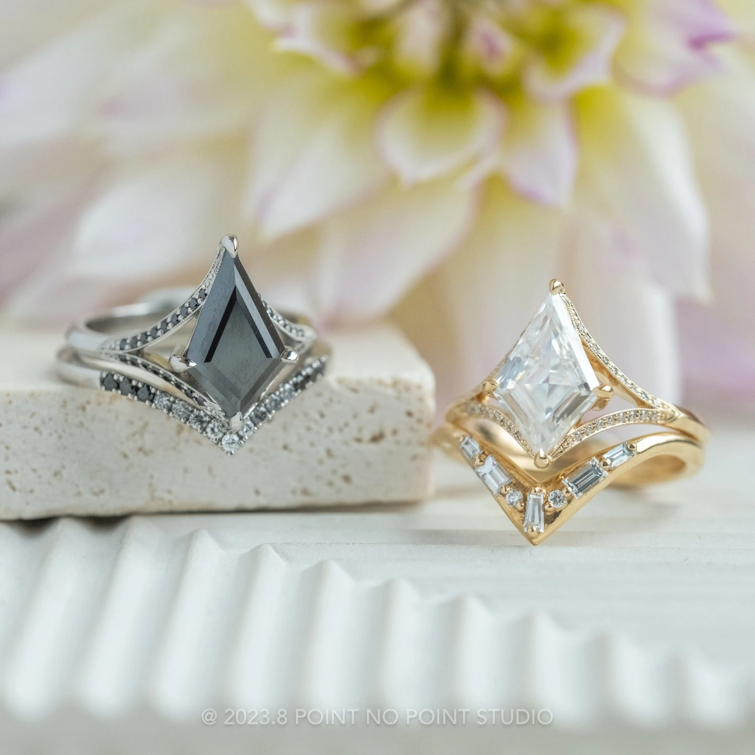 1.34 Carat Black Kite Moissanite Engagement Ring, Mackenzie Setting, Platinum 5 1.34 Carat Black Kite Moissanite Engagement Ring, Mackenzie Setting, Platinum - Image 5