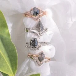 1.72 Carat Black Speckled Oval Diamond Engagement Ring, Ombre Jules Setting, Platinum 9 1.72 Carat Black Speckled Oval Diamond Engagement Ring, Ombre Jules Setting, Platinum -Point No Point Studio Store 20230908 SFS0106