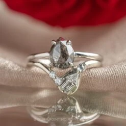 1.99 Carat Black Pear Diamond Engagement Ring, Jane Setting, Platinum 8 1.99 Carat Black Pear Diamond Engagement Ring, Jane Setting, Platinum -Point No Point Studio Store 20230919 SFS0105