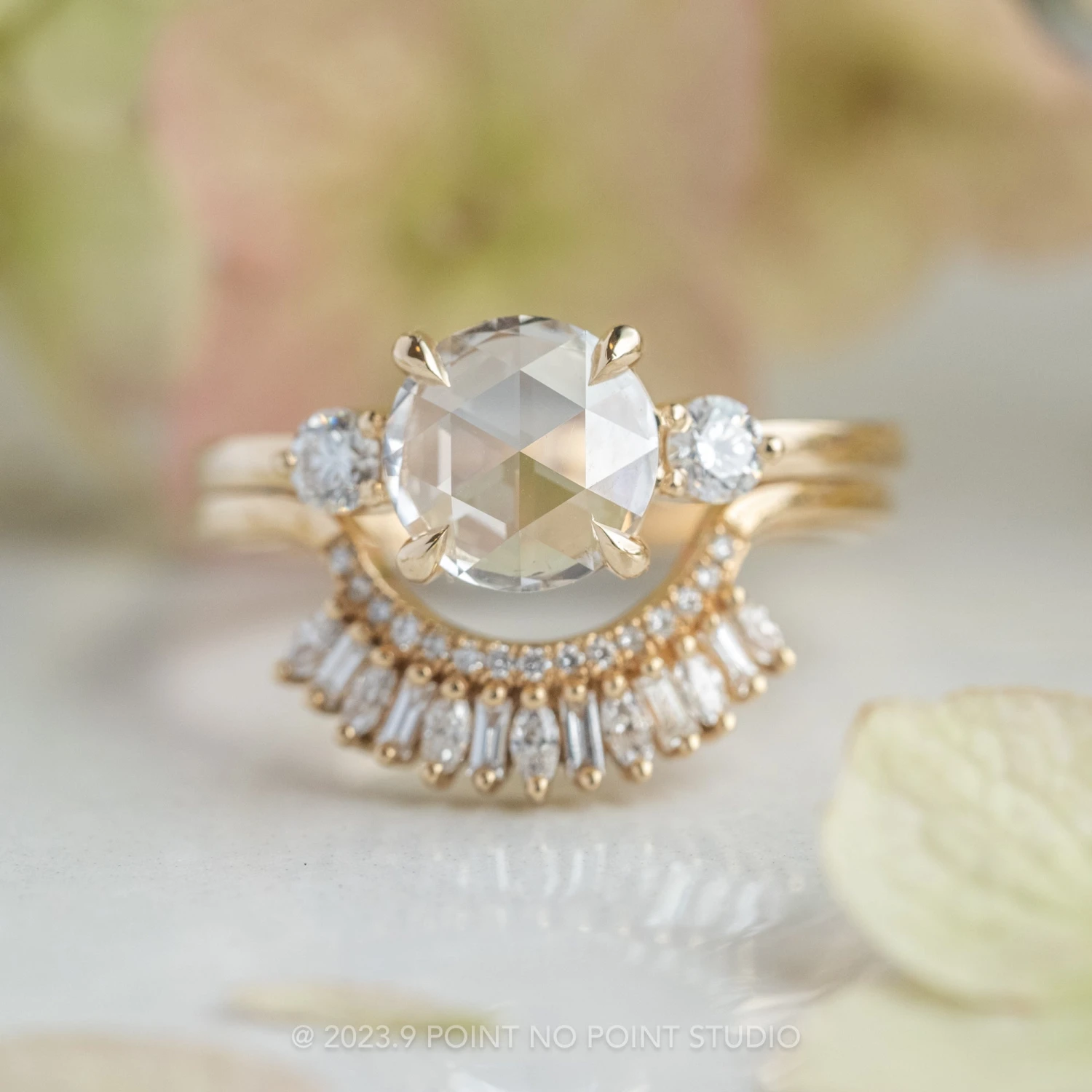 1.40 Carat Canadian Clear Round Diamond Engagement Ring, Zoe Setting, 14K Yellow Gold 3 1.40 Carat Canadian Clear Round Diamond Engagement Ring, Zoe Setting, 14K Yellow Gold - Image 3