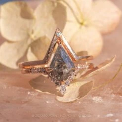 Single Diamond Victoria Wedding Band, 14k Rose Gold -Point No Point Studio Store 20231006 SFS0074 8970678f 7d4d 4042 b533 13e4c99b7092