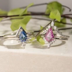 3.41 Carat Pink Kite Sapphire Engagement Ring, Ava Setting, Platinum -Point No Point Studio Store 20231013 SFS0041 1 aeca6a5d 3a48 41d9 acd4 bf368b9c71da