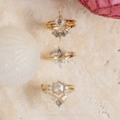 1.46 Carat Icy Salt And Pepper Hexagon Diamond Engagement Ring, Eliza Setting, 14K Yellow Gold 10 1.46 Carat Icy Salt And Pepper Hexagon Diamond Engagement Ring, Eliza Setting, 14K Yellow Gold -Point No Point Studio Store 20231201 SFS0186 be2f10d1 6bae 46d2 9fd2 5414d1e0ae48