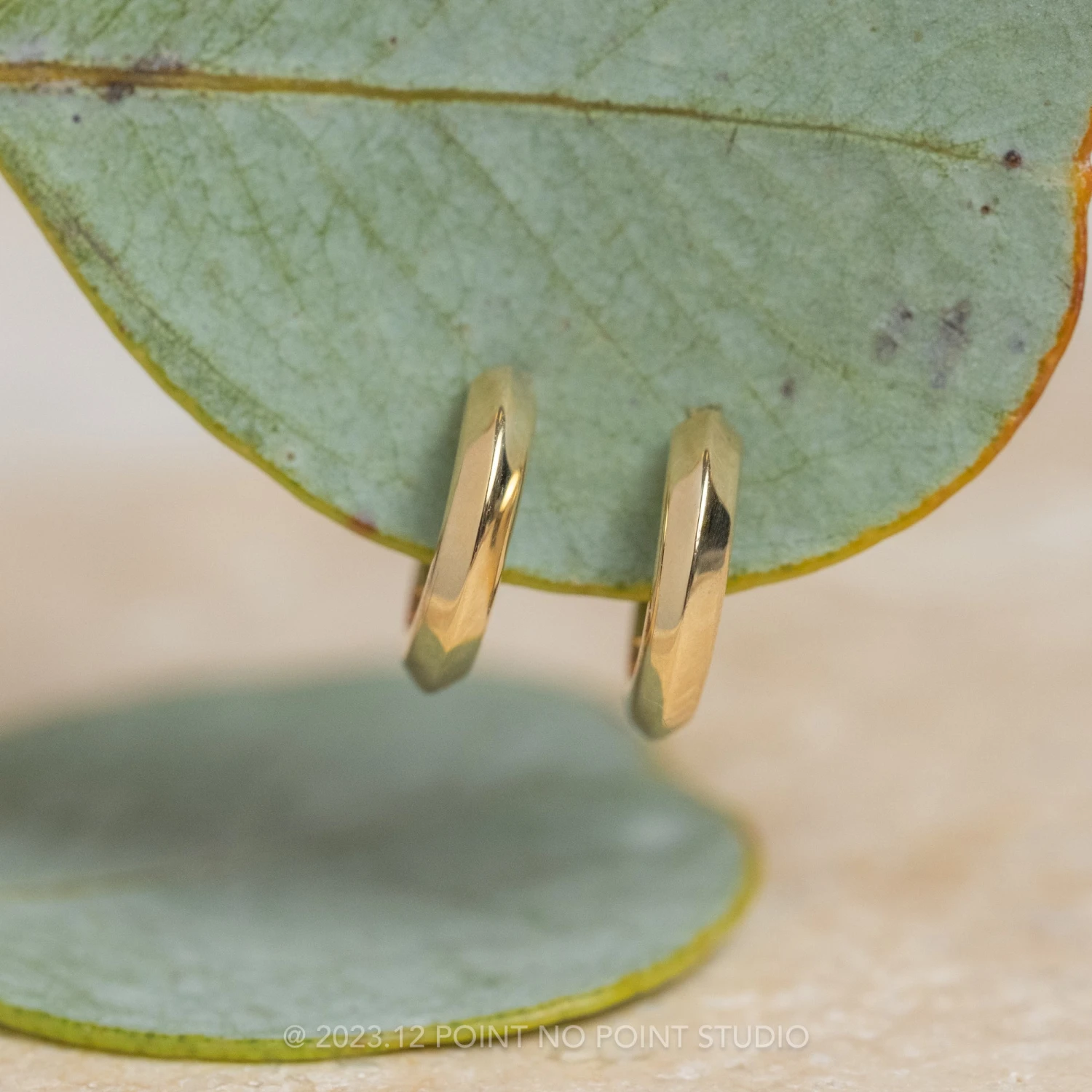Knife Edge Huggie Earrings, 14k Yellow Gold 1 Knife Edge Huggie Earrings, 14k Yellow Gold