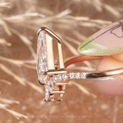 1.92 Carat Kite Moissanite Engagement Ring, Willa Setting, 14K Rose Gold -Point No Point Studio Store 20231222 SFS0064 c4f502bd cba2 491c ba6f bbff45d684b6